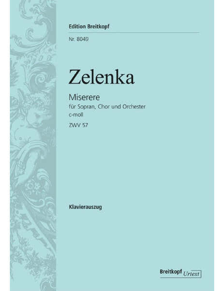 Edition Breitkopf Zelenka - Miserere In C Minor ZWV 57 ZWV 57