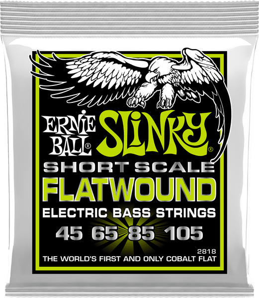 Ernie Ball 2818 REGULAR SLINKY FLATWOUND SHORT SCALE 45-105