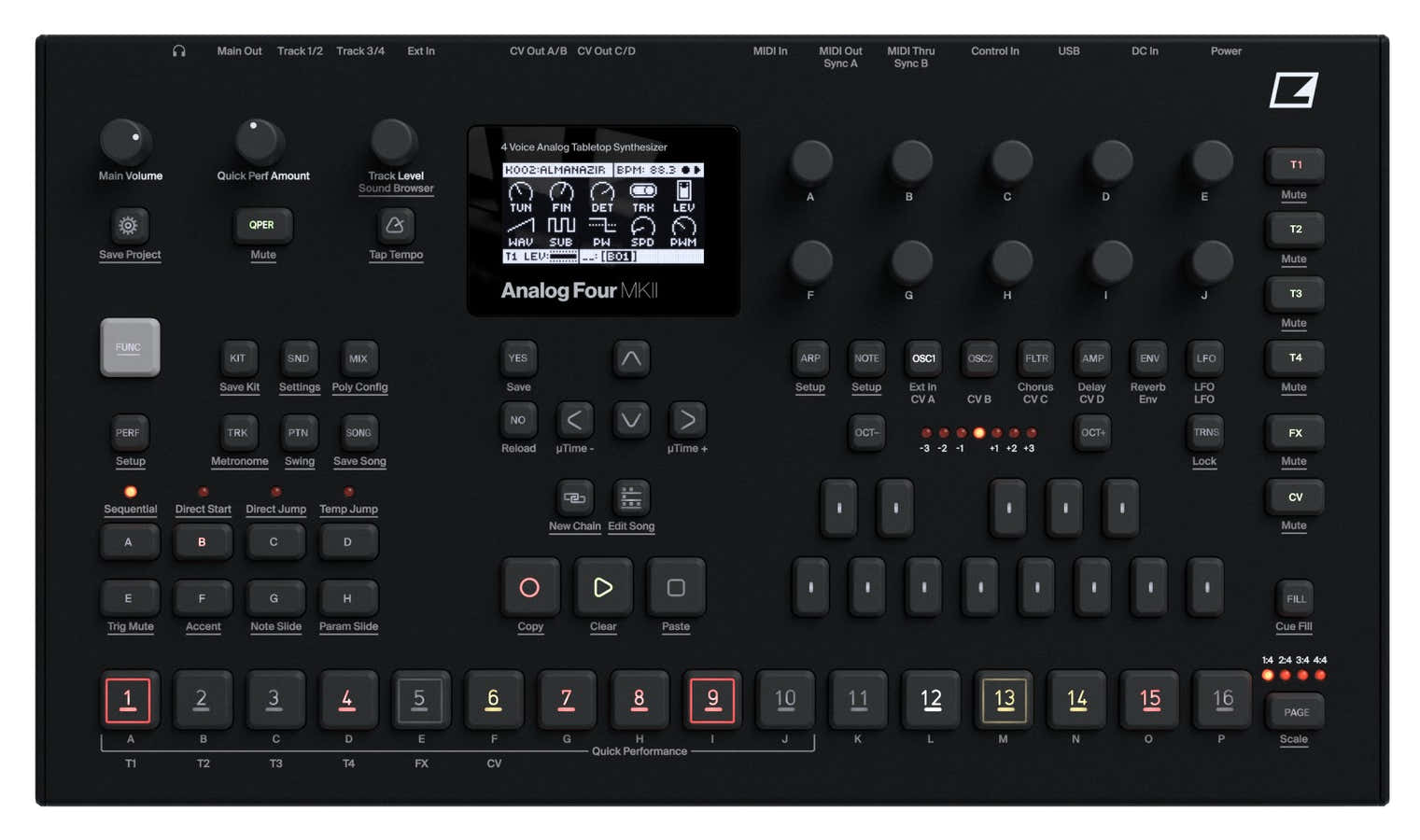 Analog Four MK2 Zwart