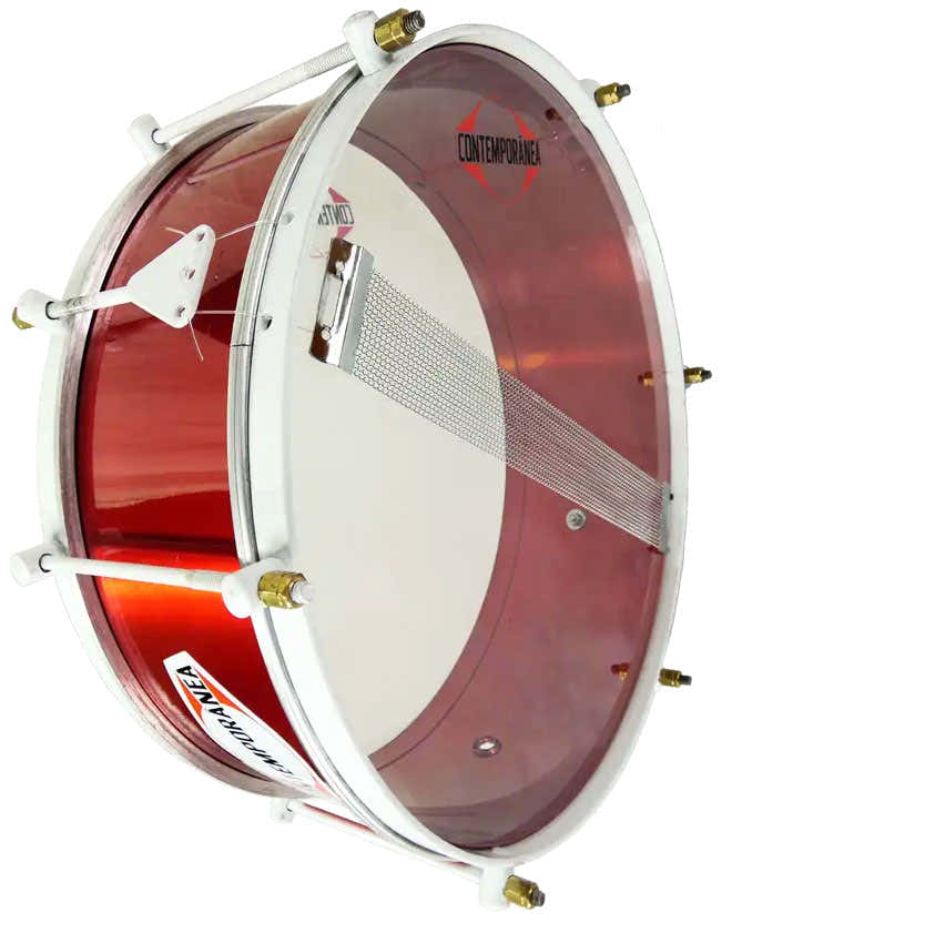Caixa 14" x 15cm - 6 spanstaven - snarenmat - Light - Rood - editie ALEGRIA