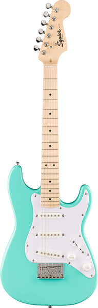 Squier Stratocaster SSS Mini MN Zeeschuimgroen
