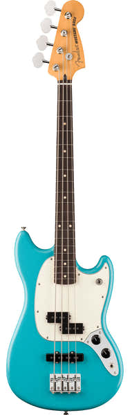 Fender Mustang Bass PJ Player II RW Aquatone Blauw