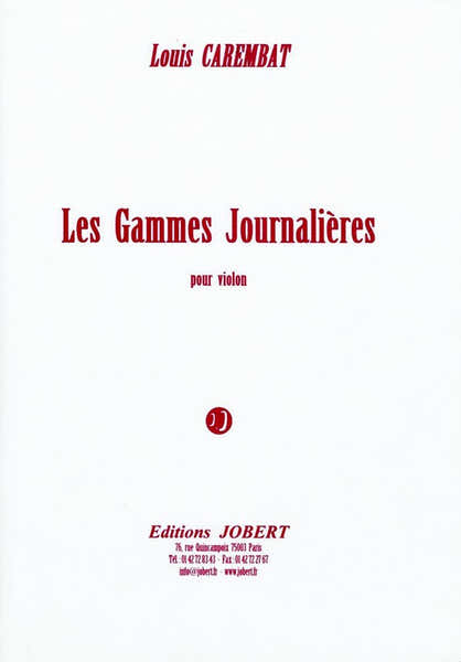 Jobert Carembat Louis - Gammes Journalieres - Violon