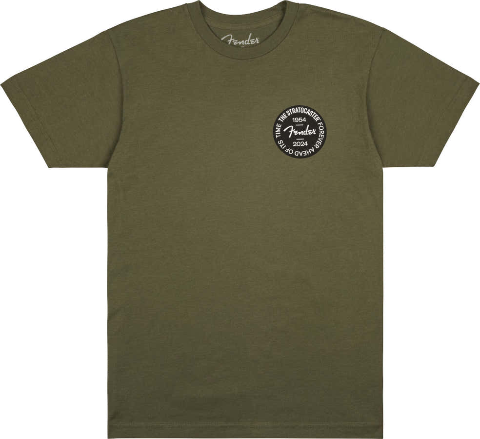 Stratocaster 70Th Anni Badge Tee Olive L