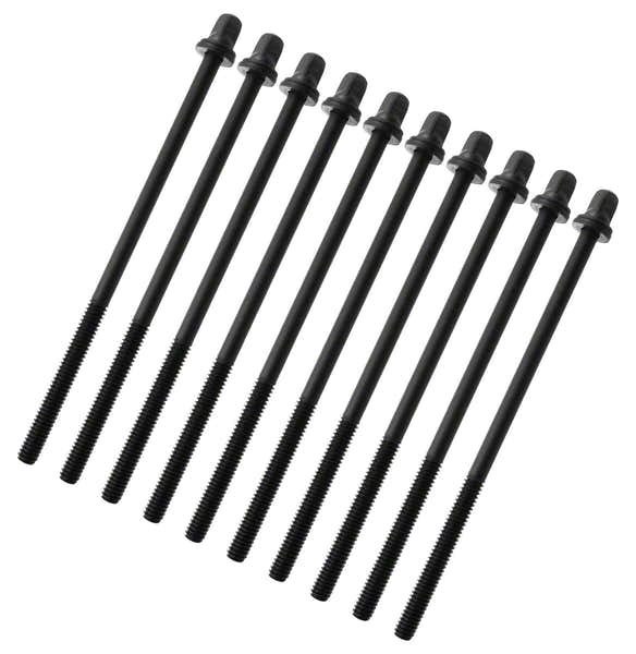 Sparedrum TRC-110W-BK - 110MM TENSION ROD BLACK WITH WASHER - 7/32" THREAD (X10)