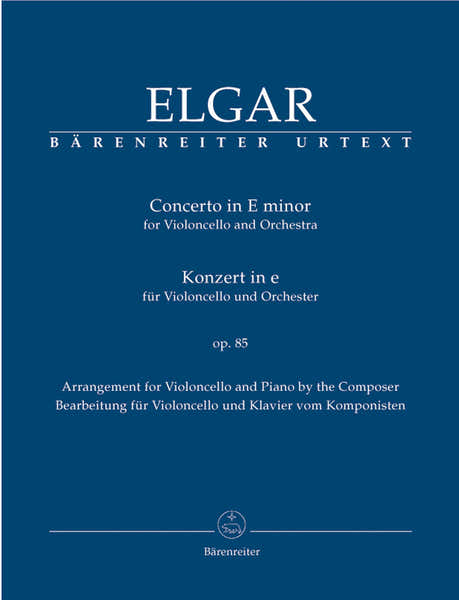Barenreiter Elgar E. - Konzert Fur Violoncello Und Orchester Op.85 - Violoncelle et Piano