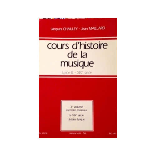 Cours d'histoire de la musique : Tome 3 vol. 3