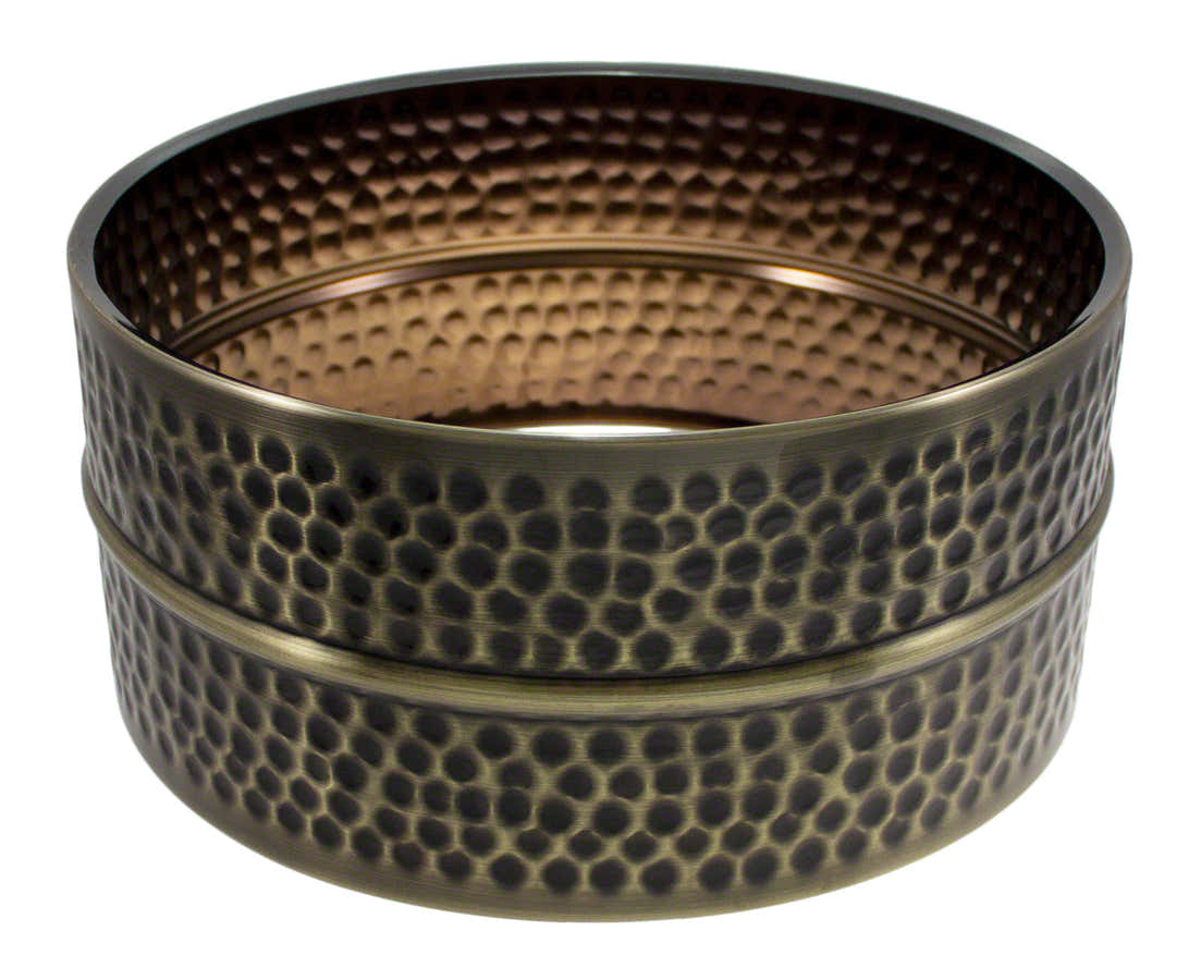14X6.5 Gehamerde Messingketel Zwart Nikkel (messing)