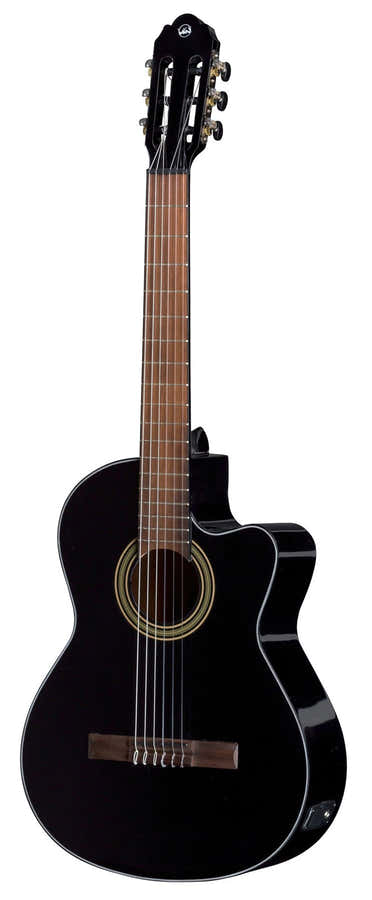 E-Akoestische Klassieke Gitaar Student Black E-Akoestisch Zwart