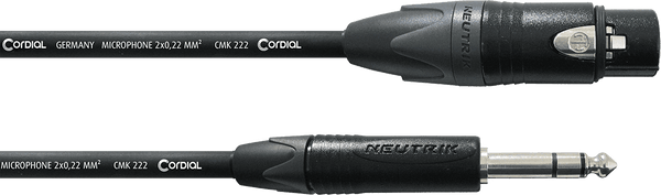 Cordial Stereo-Audiokabel XLR Bus/Jack 2,5 M