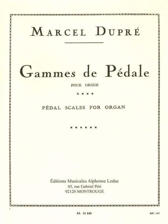 Pedaalgamma's voor orgel