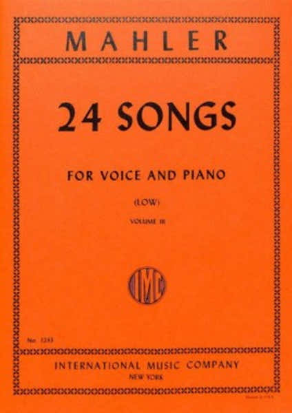 IMC Mahler Gustav - 24 Songs Vol.3 - Low Voice