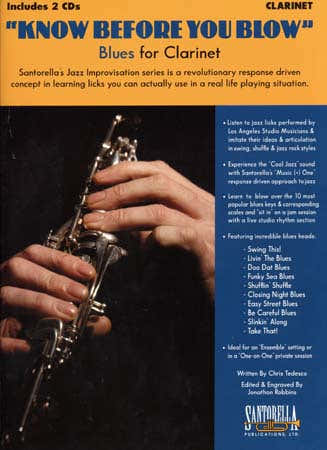 Santorella Publications Know Before You Blow Blues For Clarinet + 2 CD