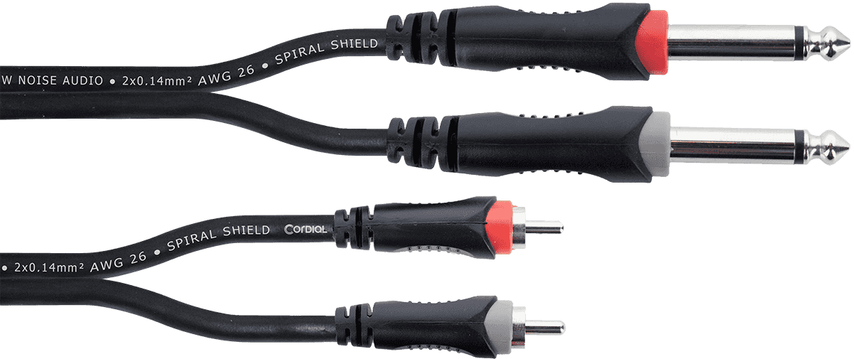 Audio Kabel Dubbele Jack Mono - RCA 1,5 M