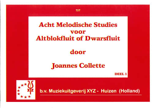 COLLETTE JOANNES - EIGHT Melodische studies Deel 1 - Sopraanblokfluit en piano