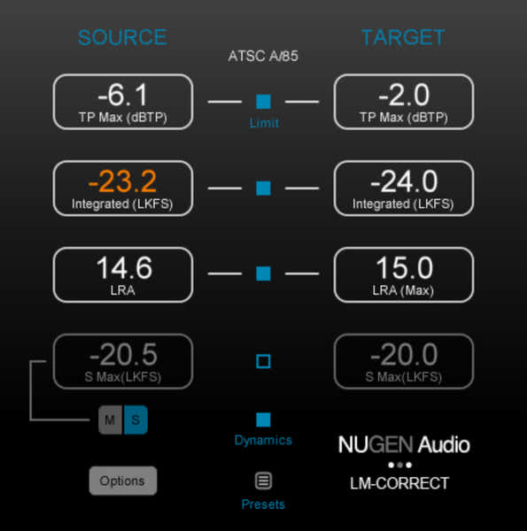 Nugen Audio LM-Cor met DynApt-verlengstuk