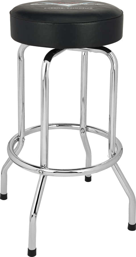 Barkruk met Chevron-logo Zwart-chroom 30"