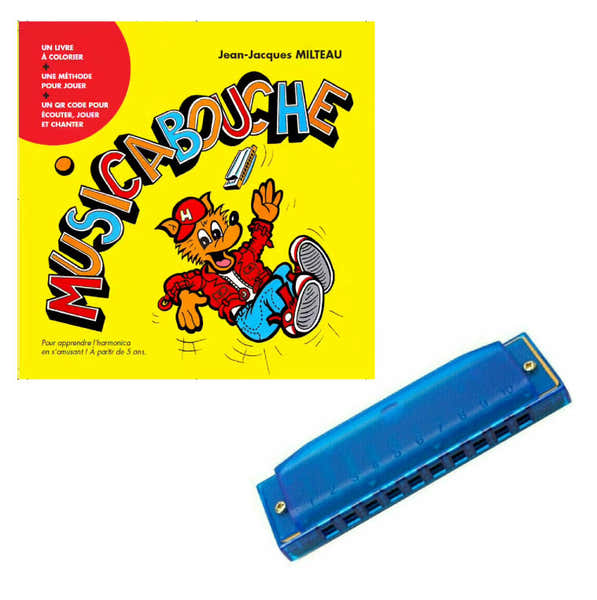 Hohner Pack Musicabouche-Methode J.J. Milteau + Happy Color