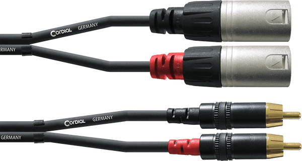 Cordial Dubbele Audiokabel XLR Male/RCA 6 M