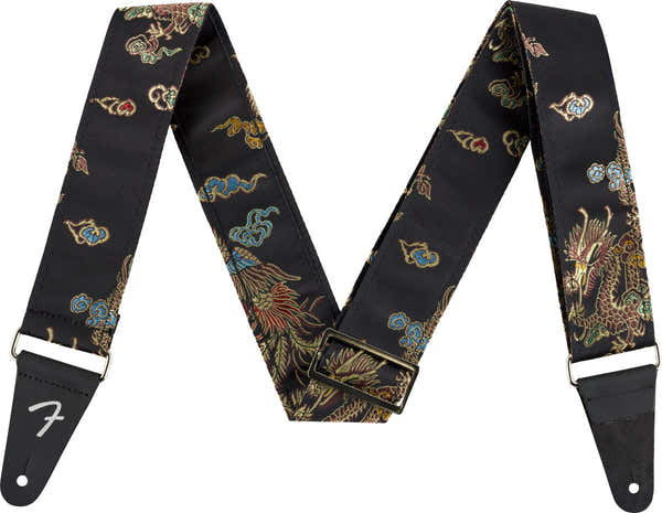 Satin Dragon Riem Zwart