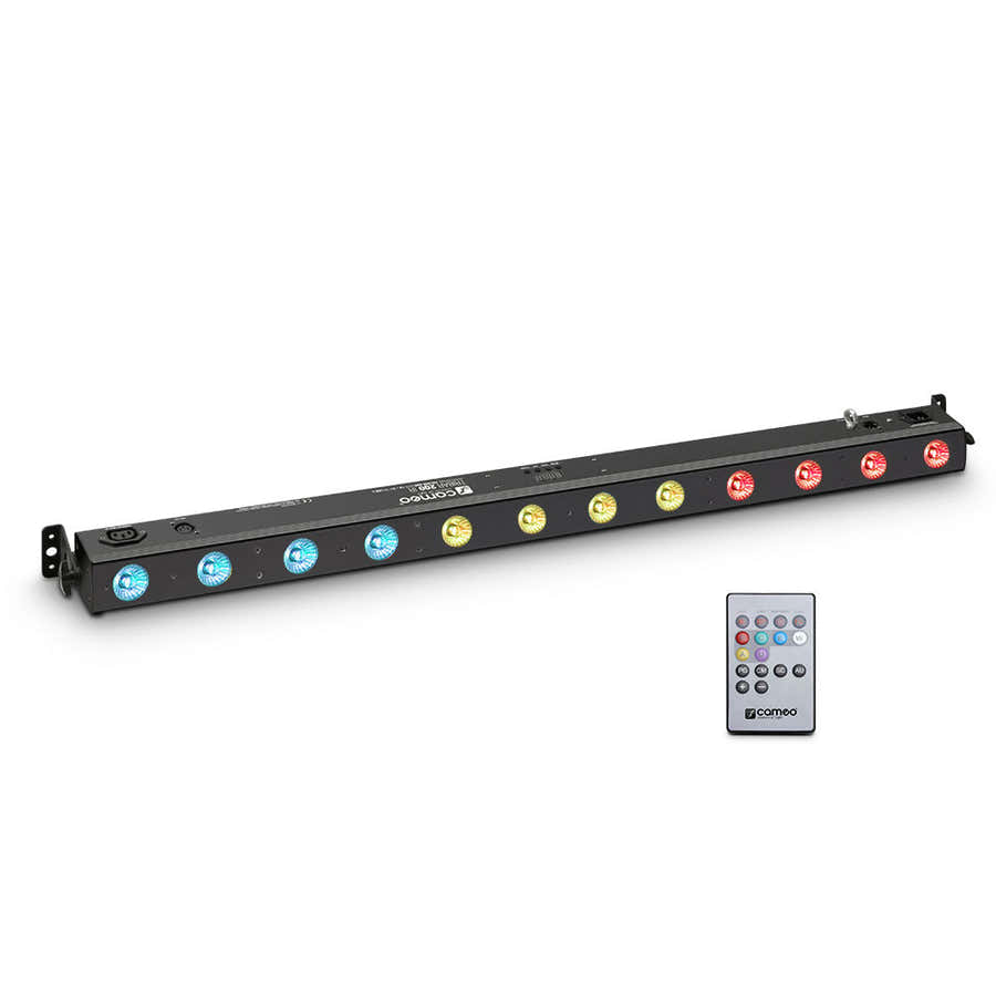 TRIBAR 200 IR - TRICOLOR LED BAR (RGB) 12 X 3 W BLACK BOX MET INFRAROOD AFSTANDSBEDIENING