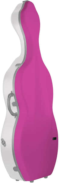 Cellokoffer 4/4 Hightech Snoepje + Wielen - Paars/Wit