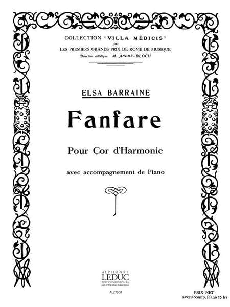 Leduc Barraine Elsa - Fanfare - Cor D'harmonie & Piano
