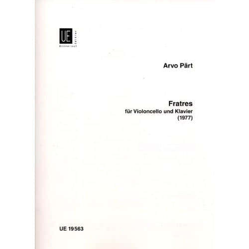 Universal Edition PöRT - Fratres - Violoncelle et Piano