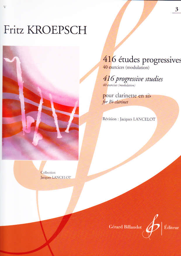 Kroepsch Fritz - 416 Progressieve etudes Vol.3 - Klarinet