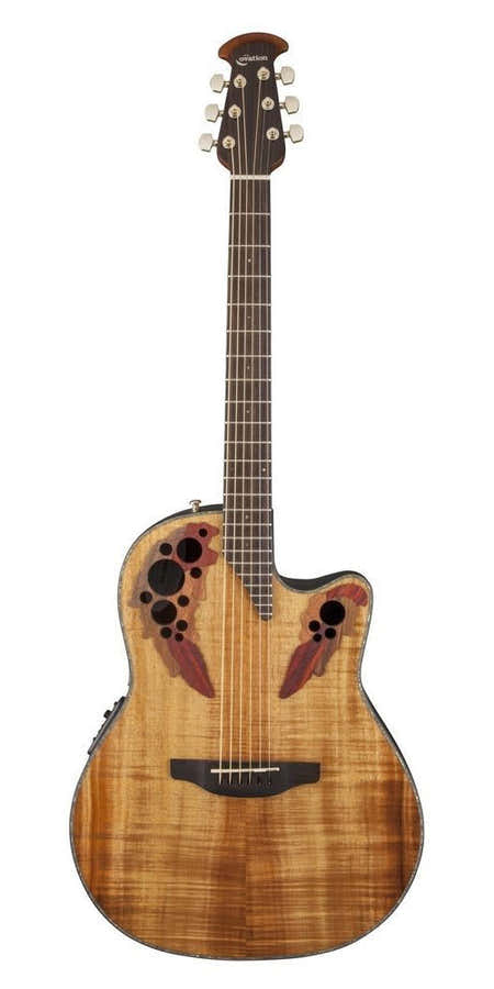 Elektro-Akoestische Gitaar Celebrity Elite Plus Mid Cutaway Figured Koa