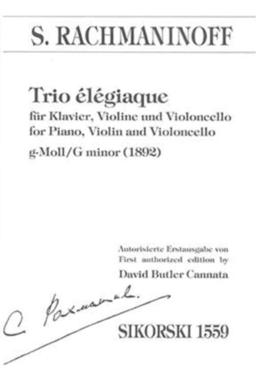 Rachmaninoff S. - Elegisch trio in g klein - Partijen