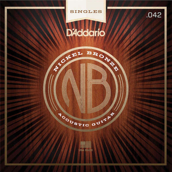 D'ADDARIO STRING ONLY FOR ACOUSTIC GUITAR NB042 NICKEL BRONZE NET .042