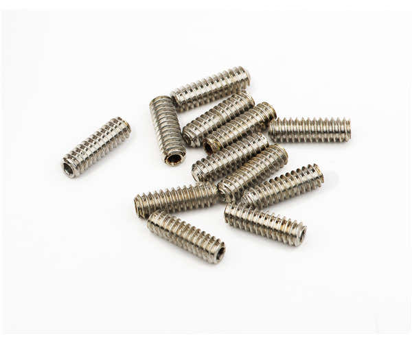 Fender STANDARD BASS BRIDGE SADDLE HEIGHT ADJUSTMENT SCREWS 6-32 X 7/16" HEX NICKEL (12)