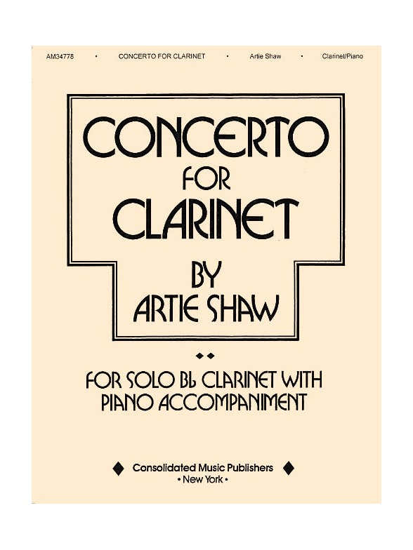 ARTIE SHAW - CONCERTO FOR CLARINET - CLARINETTE & PIANO