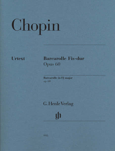 Henle Verlag Chopin F. - Barcarolle Op. 60 - Piano