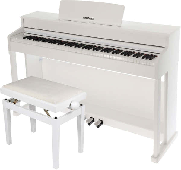 Woodbrass DP2 MK2 Pakket Wit + Pianobank