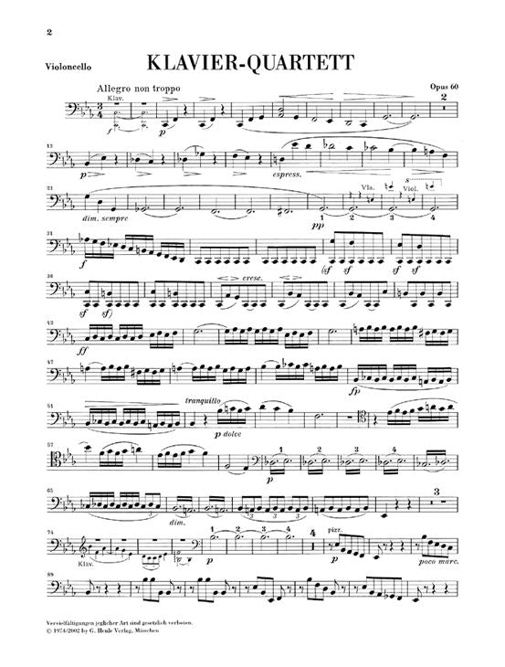 Brahms J. - Piano Quartet C Minor Op. 60