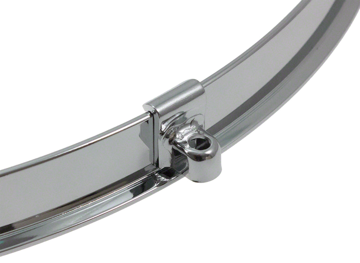 HSFL23-16BK - 16" BLACK 2.3MM STEEL SINGLE FLANGE DRUM HOOP