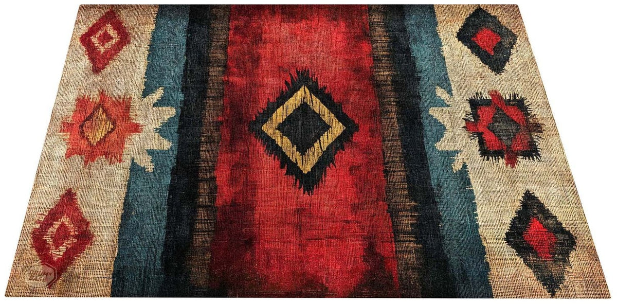 EART185-RED - Native American Podium- / Drummat 1.85 x 1.60m Antislip - Rood