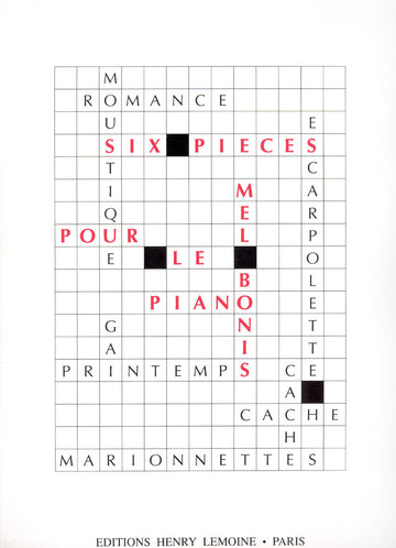 Bonis - Pièces (6) - Piano