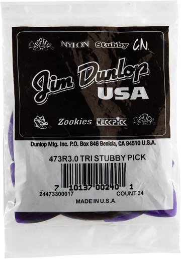 24 x 3,00mm Triangle Stubby Donkerpaars