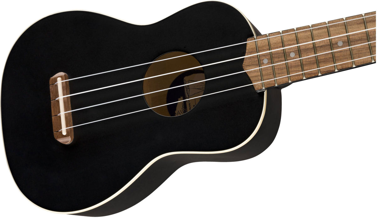 Venice Uke Soprano Wn Black