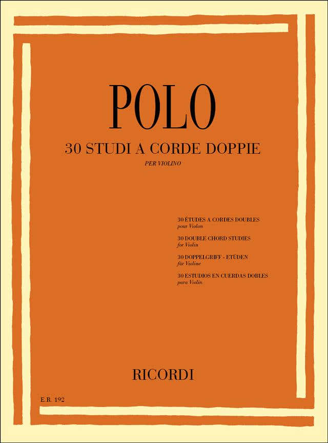 Polo E. - 30 Etudes A Cordes Doubles - Violon