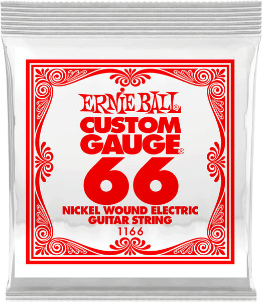 Ernie Ball .066 NICKEL WOUND ELECTRIC GUITAR STRINGS