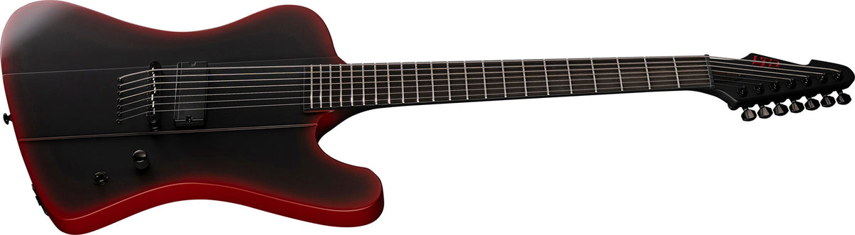 PHX-7 Bariton Zwart metaal Rode burst Satijn