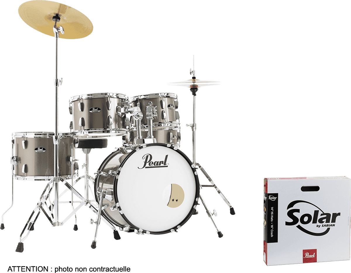 Pearl ROADSHOW JAZZ 18 BRONZE METALLIC + SOLAR CYMBALS