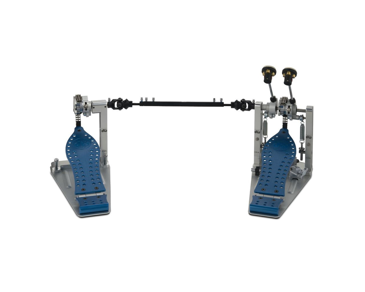 DW Drum Workshop Machined Chain Drive Dubbelpedaal Blauw