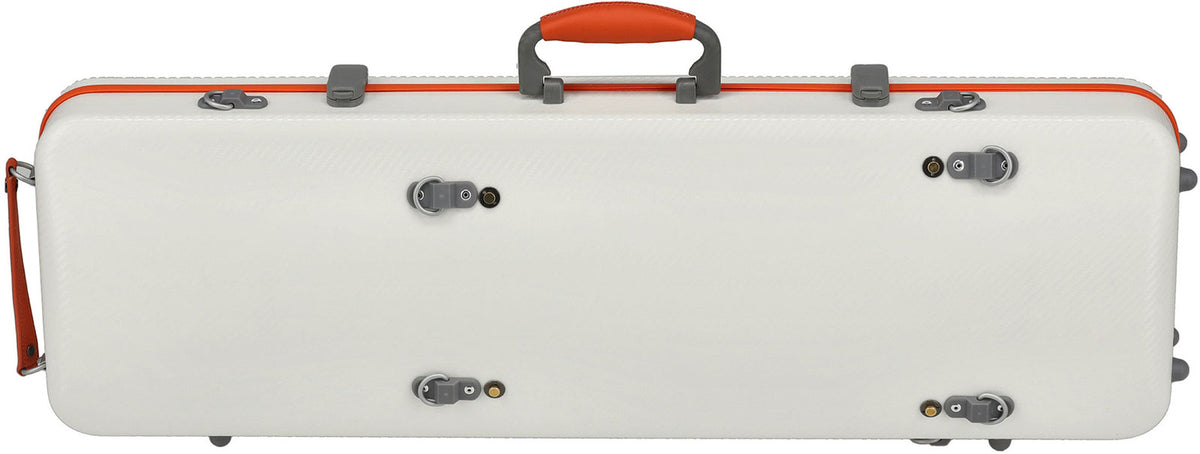 VIOLIN CASE POLYCARBONATE FUN 4/4 - 1/2 WHITE / ORANGE