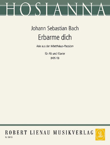 Bach J.S. - Erbarme Dich ( MATTHAUS-passion) - Alt Und Klavier