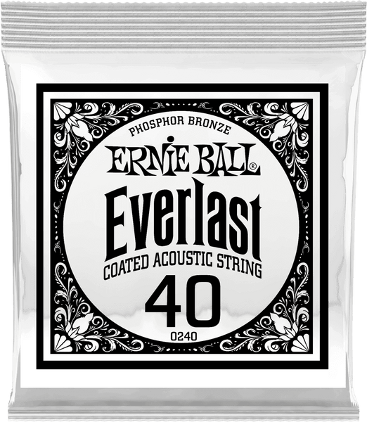 Ernie Ball .040 EVERLAST COATED PHOSPHOR BRONZE ACOUSTIC GUITAR STRINGS